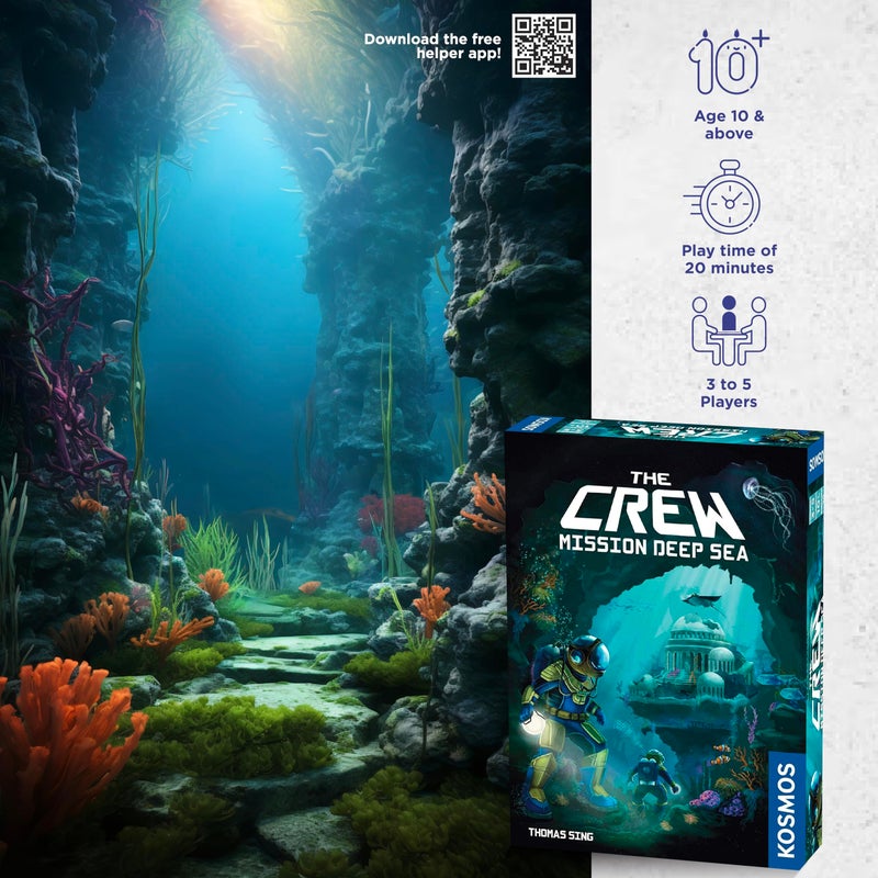 Thames & Kosmos The Crew - Mission Deep Sea | Card Game | Cooperative | 2 to 5 Players | Ages 10+ | Trick-Taking | 32 Levels of Difficulty | Endless Replayability - Image 2