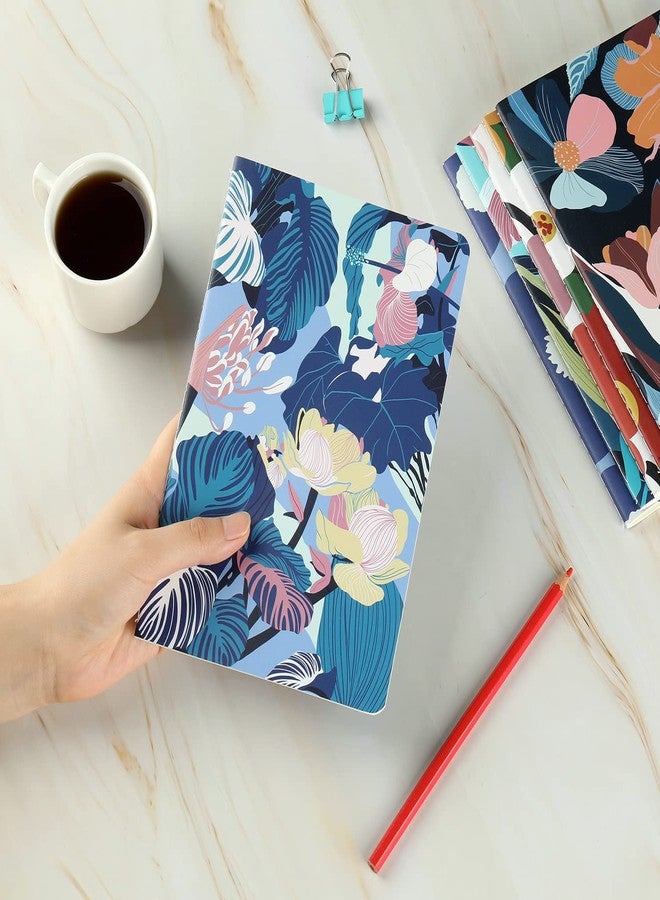 XYark 12 Pack Flower Design Blank Notebook Journals Bulk for Traveler, Student and Office, Plain Composition Subject Sketchbook Notebooks with Unlined Paper, 80GSM, 30 Sheets,5.5x 8.3 inch, A5 Size - Image 4