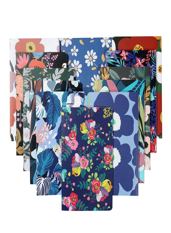 XYark 12 Pack Flower Design Blank Notebook Journals Bulk for Traveler, Student and Office, Plain Composition Subject Sketchbook Notebooks with Unlined Paper, 80GSM, 30 Sheets,5.5x 8.3 inch, A5 Size - Image 1
