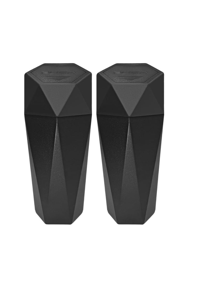 Involve your senses Involve Car Trash Can with Lid Mini Portable Auto Garbage Can Small Leakproof Diamond Design Trash Dustbin for Automotive Car Home Office Kitchen Bedroom Black 2 pcs Involve Accessories  - Image 1