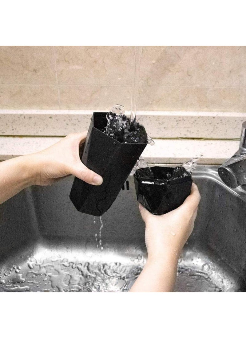 Involve your senses Involve Car Trash Can with Lid Mini Portable Auto Garbage Can Small Leakproof Diamond Design Trash Dustbin for Automotive Car Home Office Kitchen Bedroom Black 2 pcs Involve Accessories  - Image 5
