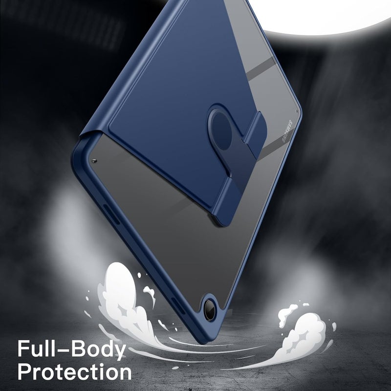 Jetech Rotating Case for Samsung Galaxy Tab A11+/A11 Plus, 360 Degree Rotation Protective Stand Cover Clear Back, Multi-Angle Viewing, Auto Wake/Sleep (Navy) - Image 4