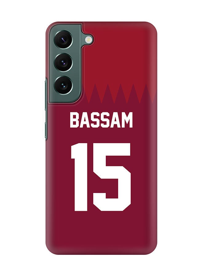 Stylizedd Slim Cover for Samsung Galaxy S22 Plus 5G Case Snap Classic Series Mobile Cover Hard PC Shield Matte Finish Print -Qatar-Player-Bassam - Image 1
