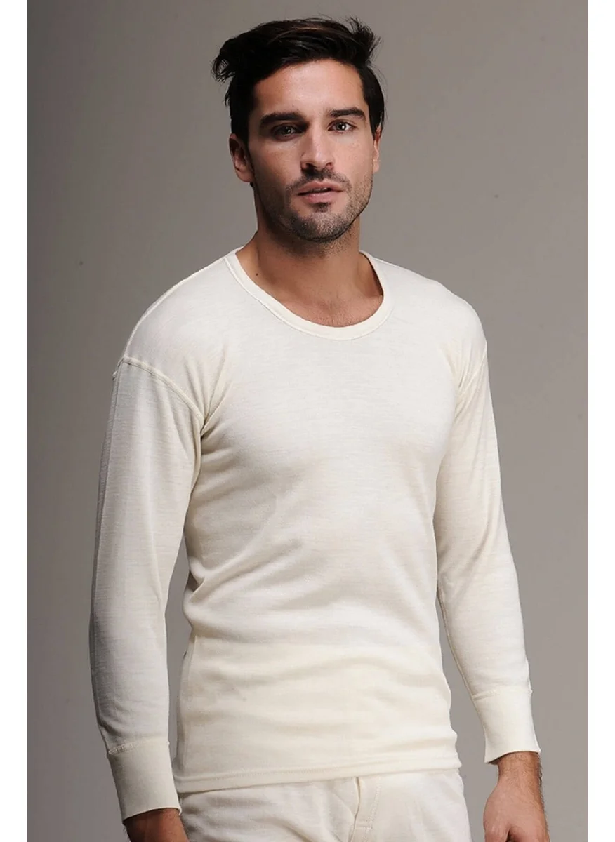 Hasyün Men's Wool Thermal Long Sleeve Top Underwear