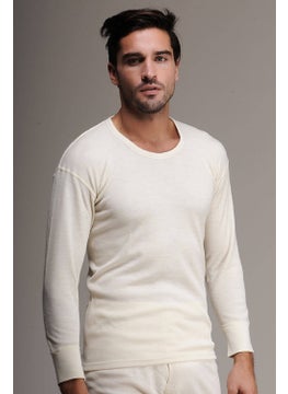 Hasyün Men's Wool Thermal Long Sleeve Top Underwear 