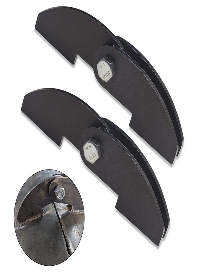 Ohoho 2 Pack Heavy Duty BBQ Smoker Hinge for BBQ Smoker Hinge Doors - Size: 8 X 2 1/4" DIY Parts Weld On Large 3/16 Plate Steel -Weld on-Black - Image 1