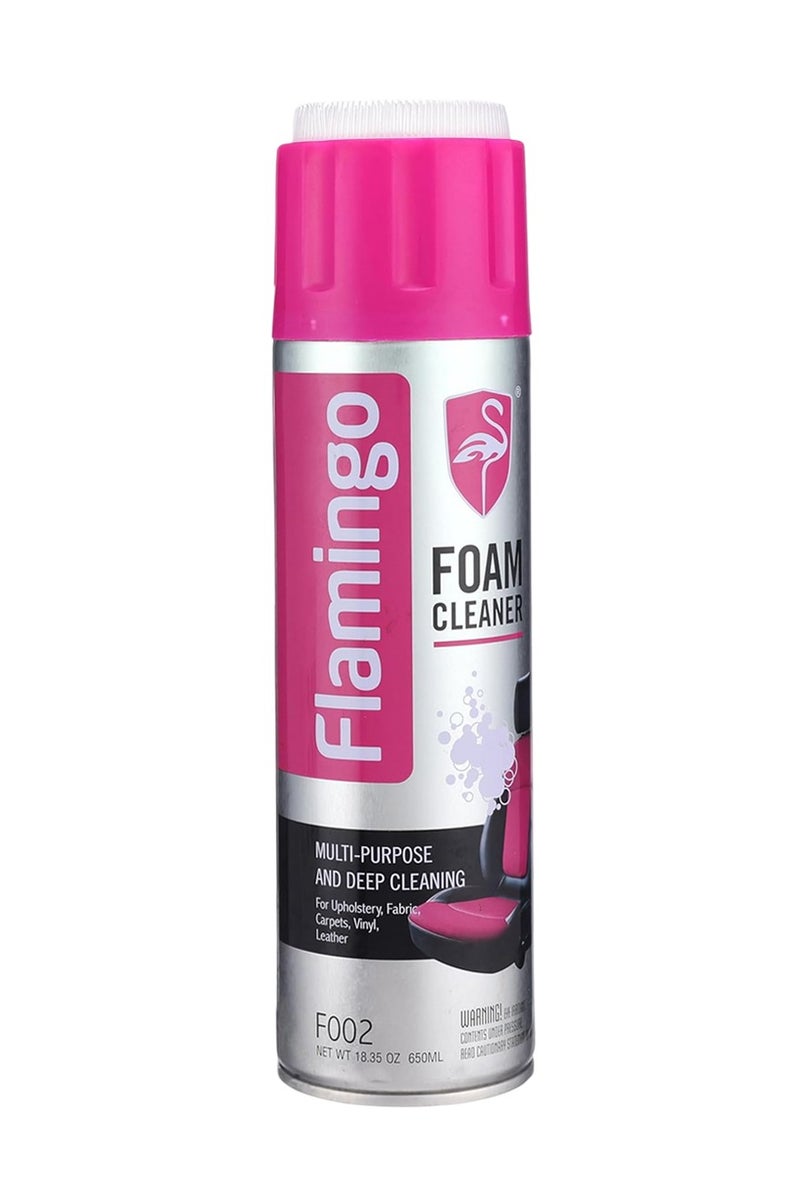 منظف رغوي متعدد الأغراض من قطعتين بسعة 650 مل لتنظيف الأسطح الداخلية للسيارة والمفروشات والأقمشة والجلود والفينيل والسجاد والتنظيف المنزلي F002 - Image 2