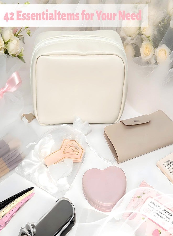 Eclatbox Women's Wedding Emergency Kit for Bride Wedding Survival Set with Makeup Bag, 42 Pc Wedding Daily Travel Essential Items - Image 2