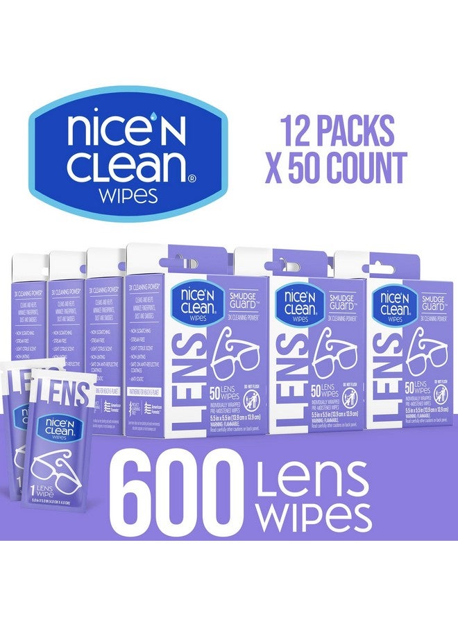 Nice 'N Clean Nice 'N CLEAN SmudgeGuard Lens Wipes (600 Total Wipes) | Individually-Wrapped, Pre-Moistened, Ammonia-Free Lenses Wipes | Lens Cleaning Wipes for Eyeglasses, Camera Lens, Goggles, Sunglasses - Image 1