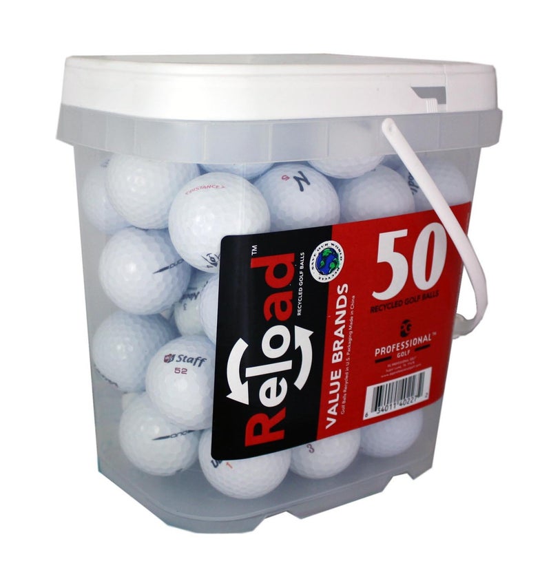 Reload Recycled Golf Balls 50 Ball Bucket, White, One Size - Image 2