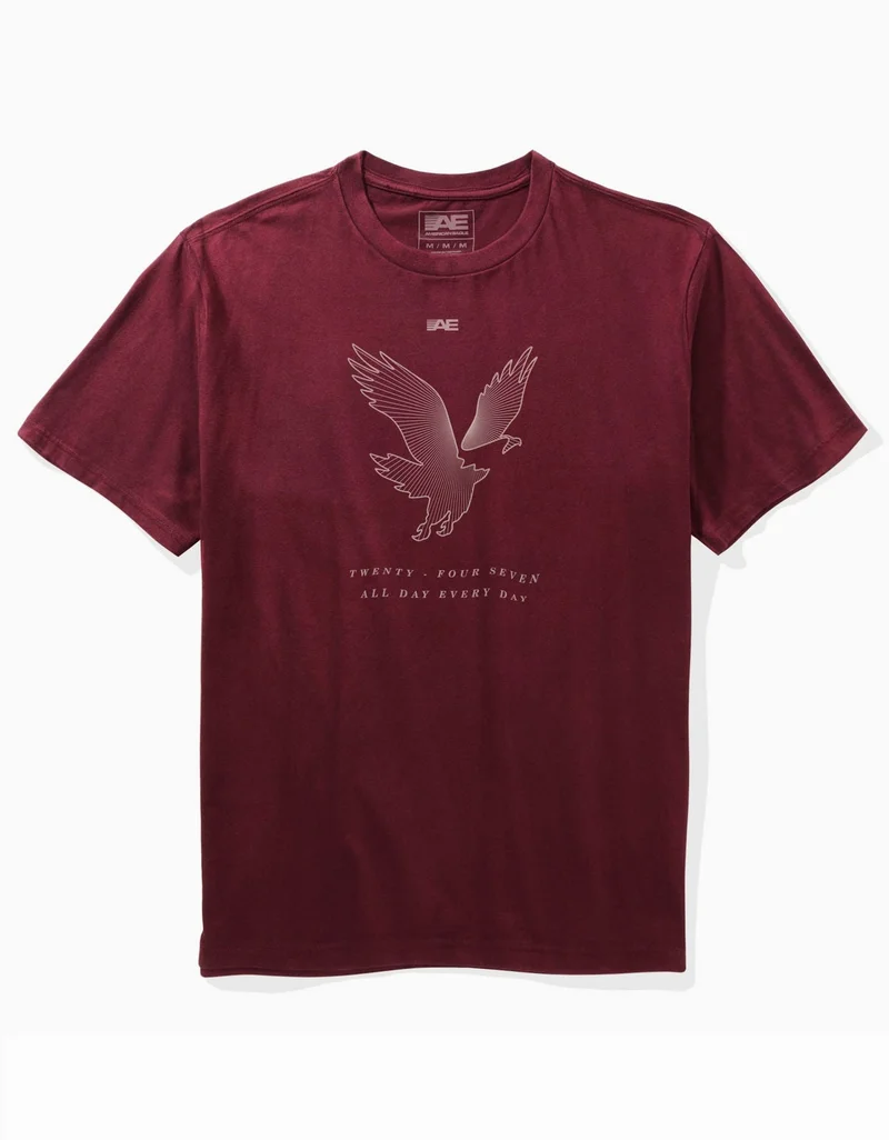 امريكان ايجل تي-شيرت 24/7 مزبّن بطبعة
