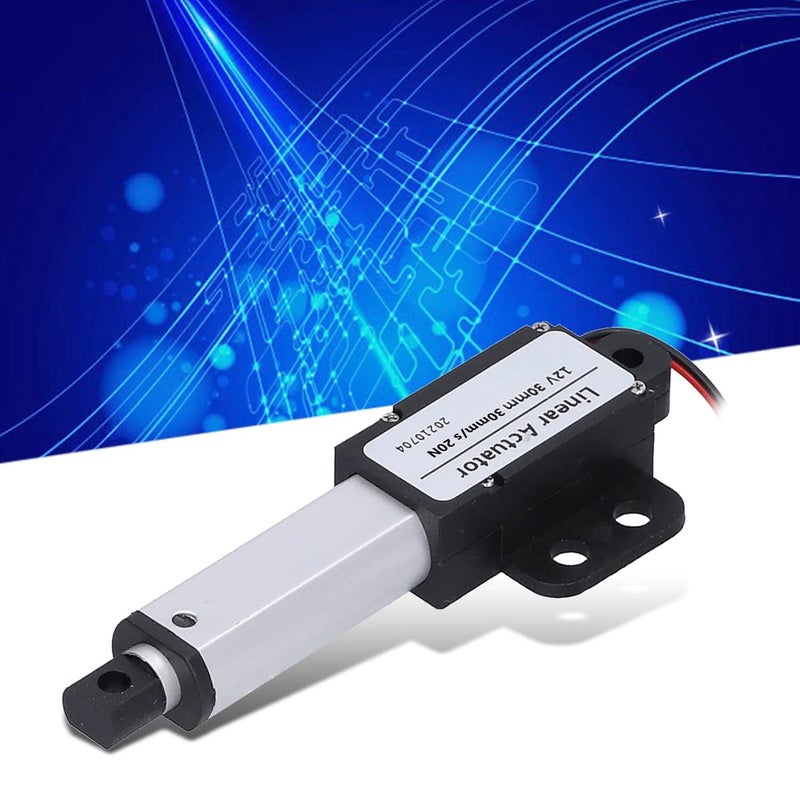Aynefy Linear Actuator, 30Mm 12 Linearaktuator Aluminium Tube Electric Linear Actuator 30Mm Stroke, 30Mm 12 Linearaktuator for Industrial Applications 12V Quick (Stroke 30Mm-30Mm/S-20N) - Image 5