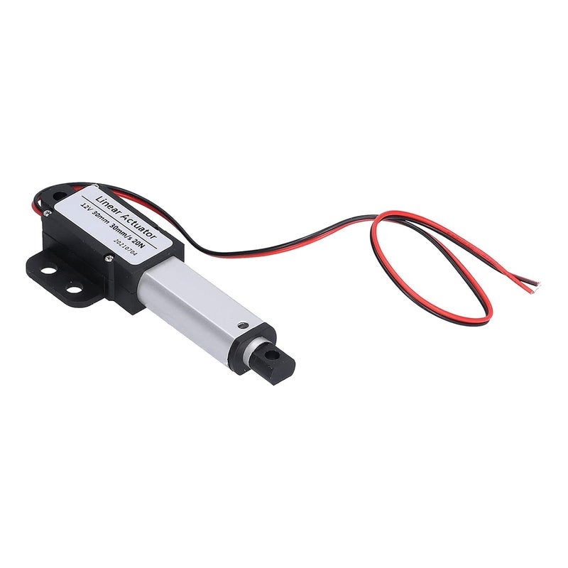 Aynefy Linear Actuator, 30Mm 12 Linearaktuator Aluminium Tube Electric Linear Actuator 30Mm Stroke, 30Mm 12 Linearaktuator for Industrial Applications 12V Quick (Stroke 30Mm-30Mm/S-20N) - Image 1