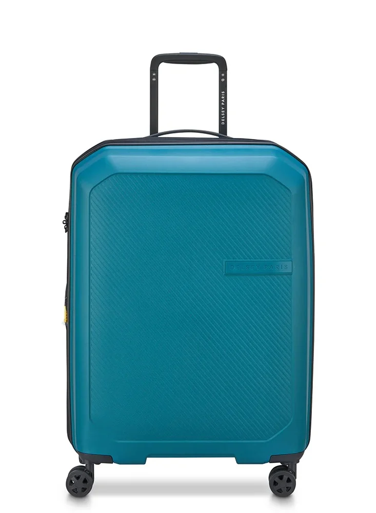 DELSEY Paris Anvers 75 cm Expandable 4 Double-Wheeled Large Checkin Suitcase Trolley - Teal Blue