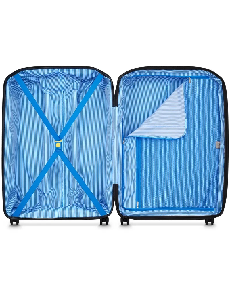 DELSEY Paris  anvers 75 cm large expandable 4-double wheeled check-in luggage trolley - teal blue  | Best Price UAE