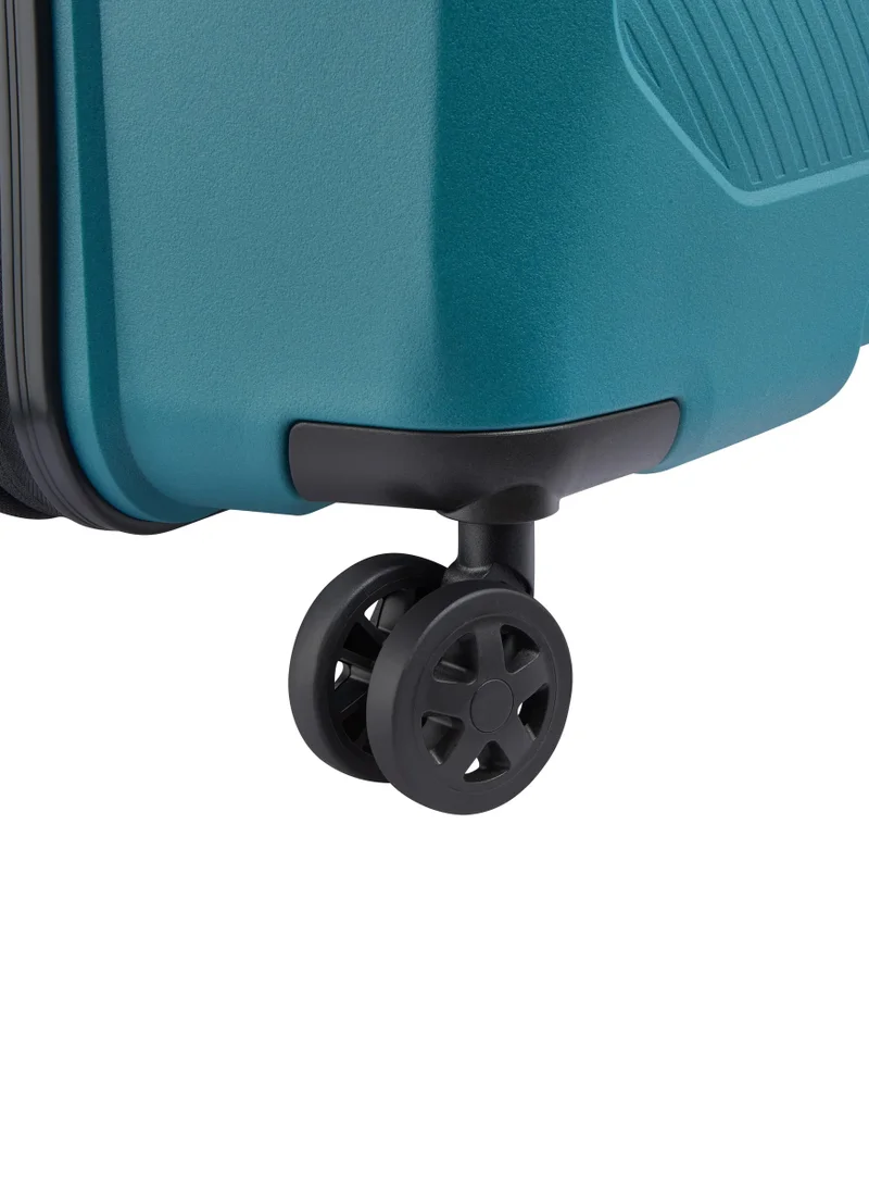 DELSEY Paris  anvers 75 cm large expandable 4-double wheeled check-in luggage trolley - teal blue  | Best Price UAE