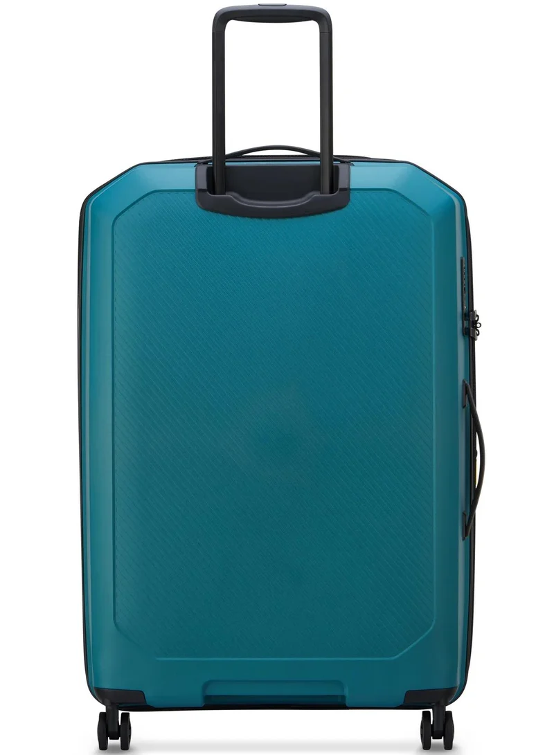 DELSEY Paris  anvers 75 cm large expandable 4-double wheeled check-in luggage trolley - teal blue  | Best Price UAE