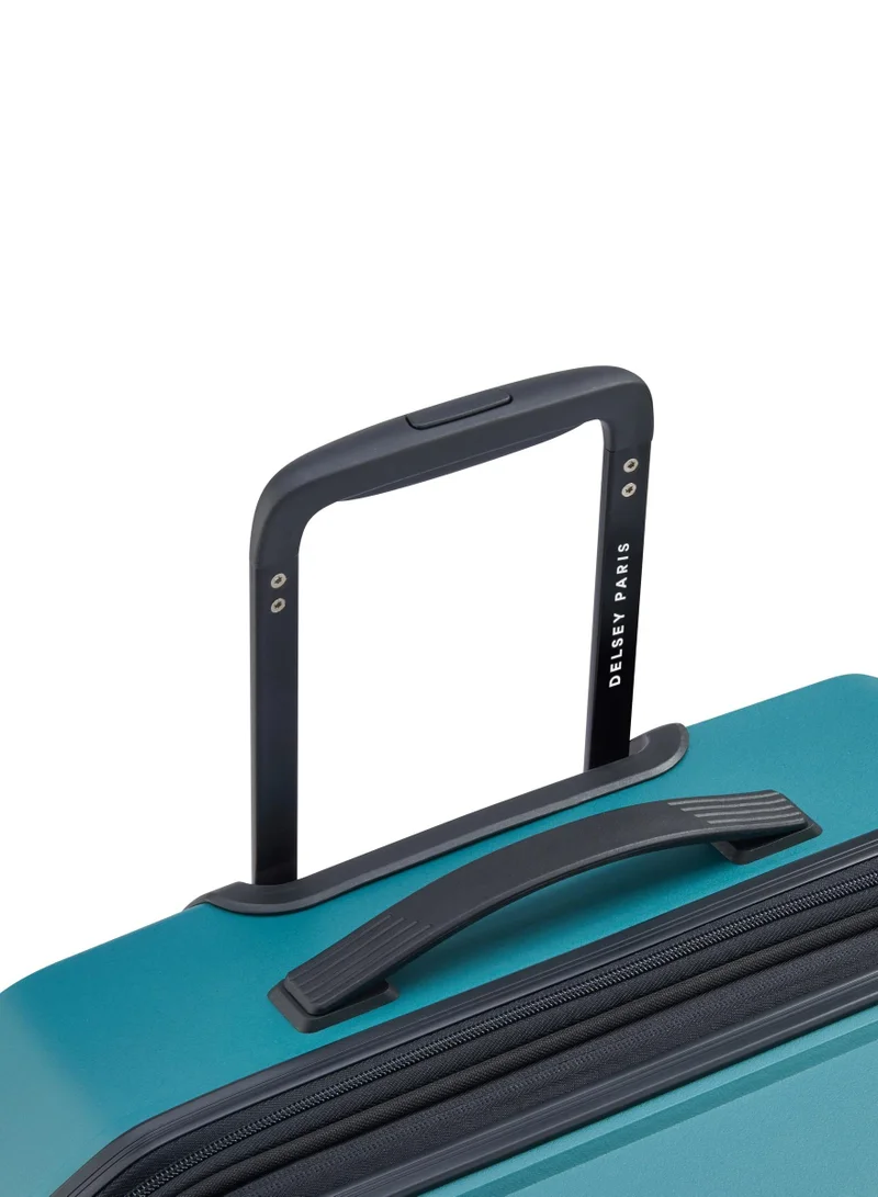 DELSEY Paris  anvers 75 cm large expandable 4-double wheeled check-in luggage trolley - teal blue  | Best Price UAE