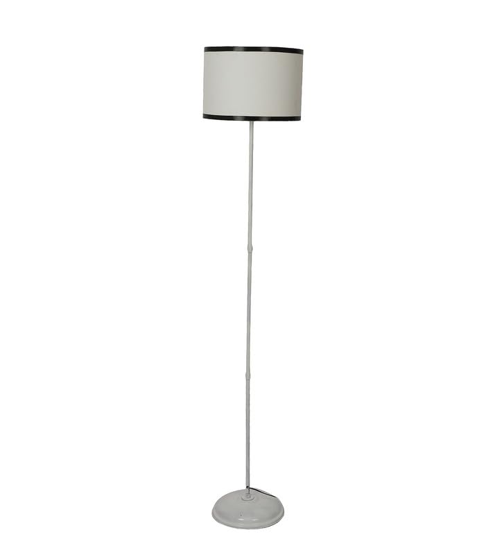 tu casa Metal Floor Lamp (Foldable) - Standing Lamp for Living Room & Bedroom, Elegant Home Decor Item, (Black Stripe Shade) - Image 5