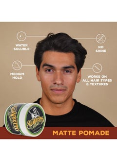 SUAVECITO Suavecito Pomade Matte (No Shine) Formula 5 oz, 1 Pack - Medium Hold Hair Pomade For Men - Matte Hair Paste For Natural Texture Hairstyles  - Image 5
