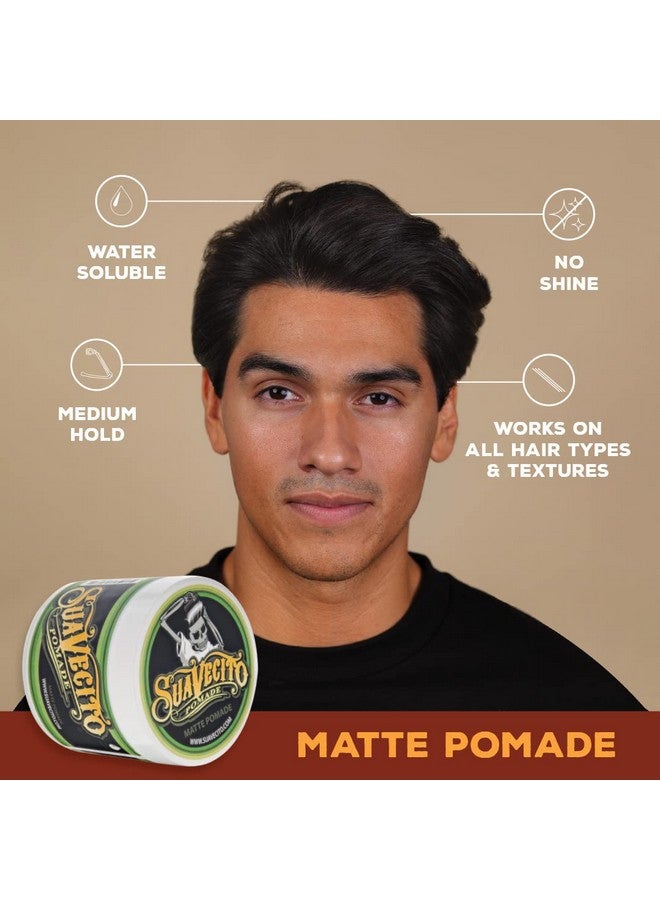 Suavecito Pomade Matte (No Shine) Formula 5 oz, 1 Pack - Medium Hold Hair Pomade For Men - Matte Hair Paste For Natural Texture Hairstyles - Image 5