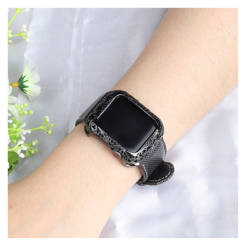 Pink 38mm Diamond Protective Case Cover Compatible with Apple Watch SE Series 6 5 4 3 2 1 - Image 4