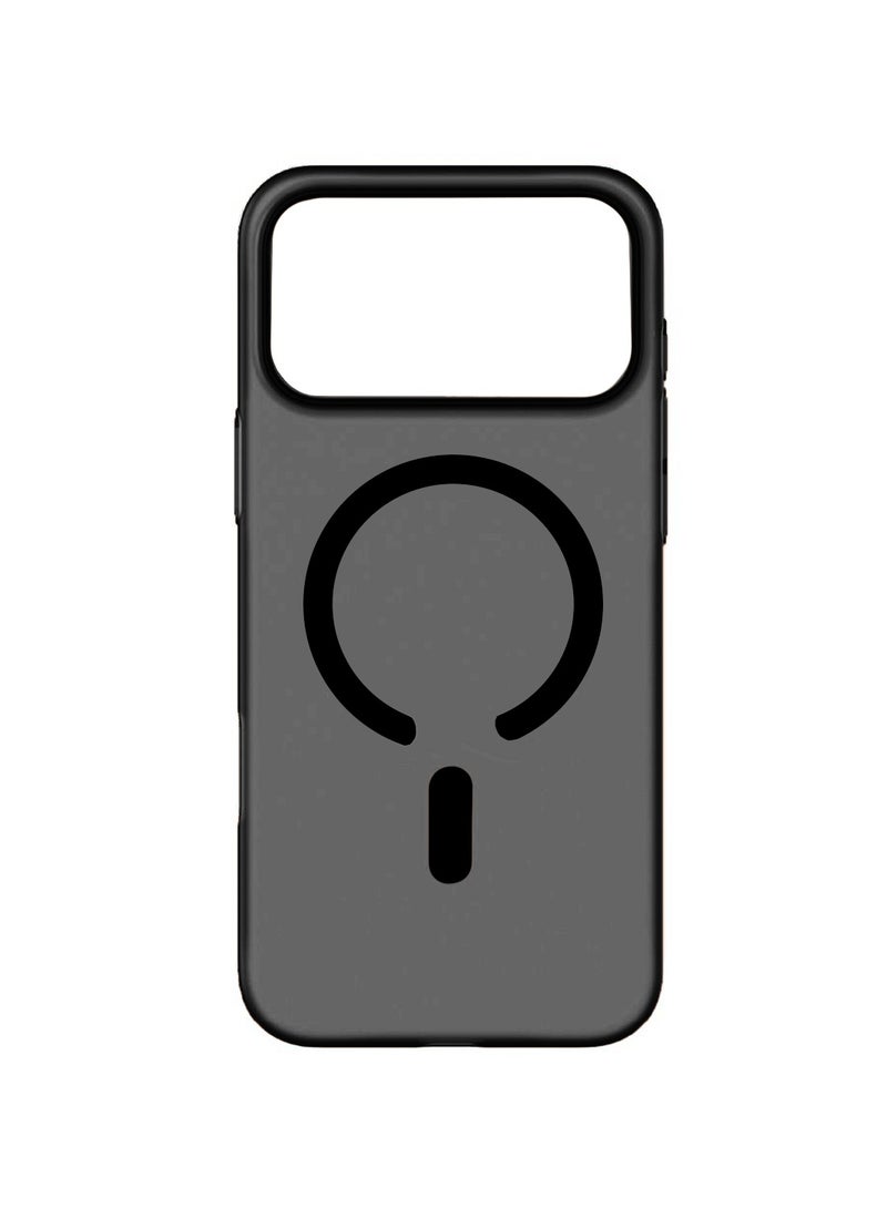 دبليو تيك غطاء شفاف لهاتف آبل آيفون 17 برو 5G 2025 متوافق مع MagSafe بملمس ناعم من TPU (MCMPMN) - أسود - Image 3