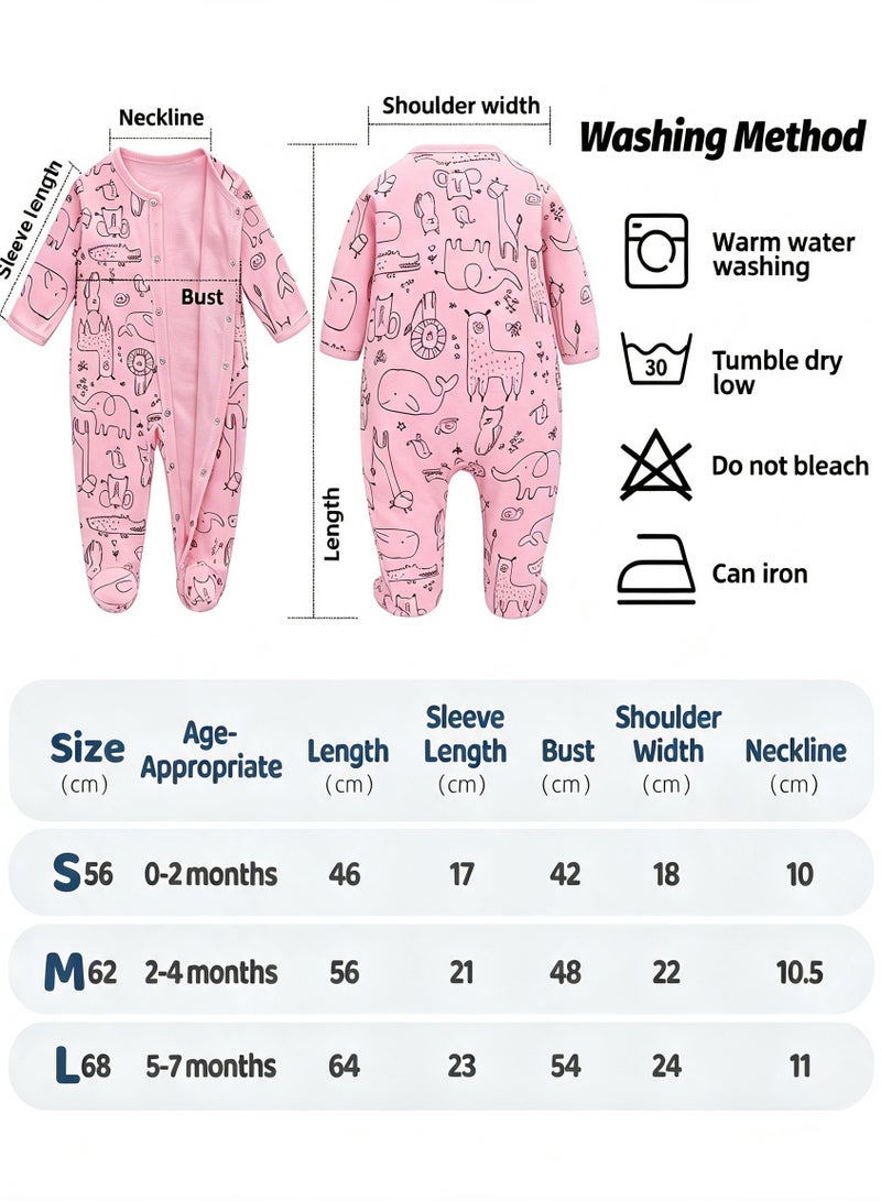Miracle Baby 3 PCS Clothing sets  Baby Rompers 100% Cotton Baby onesies Newborn pajamas Toddler Girl Clothing - Image 2