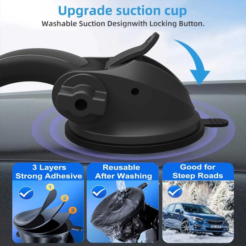 Cuxwill Tablet Mount Car Dashboard Holder for 4-13" Devices with Strong Suction Cup - Image 5
