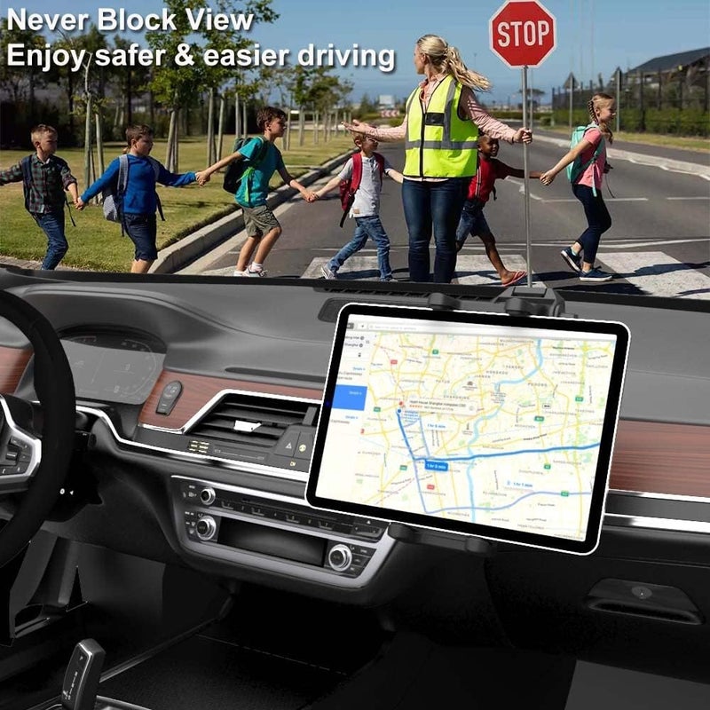 Cuxwill Tablet Mount Car Dashboard Holder for 4-13" Devices with Strong Suction Cup - Image 2