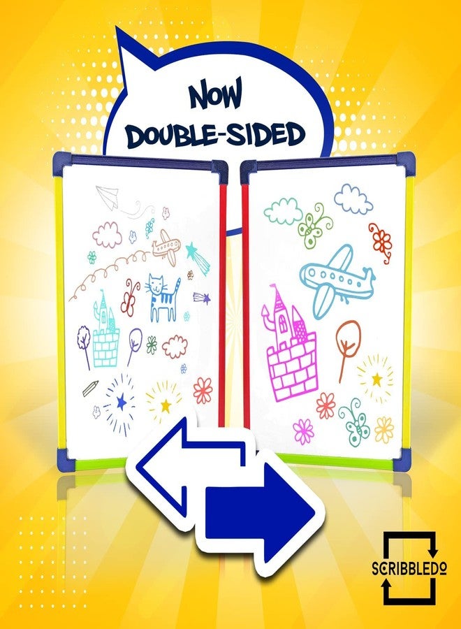 SCRIBBLEDO Colored Frame Magnetic Dry Erase White Board 9" X 12" WHITEBOARD for Kids Writing Learning & Drawing Art Educational Kids Toy - Image 3