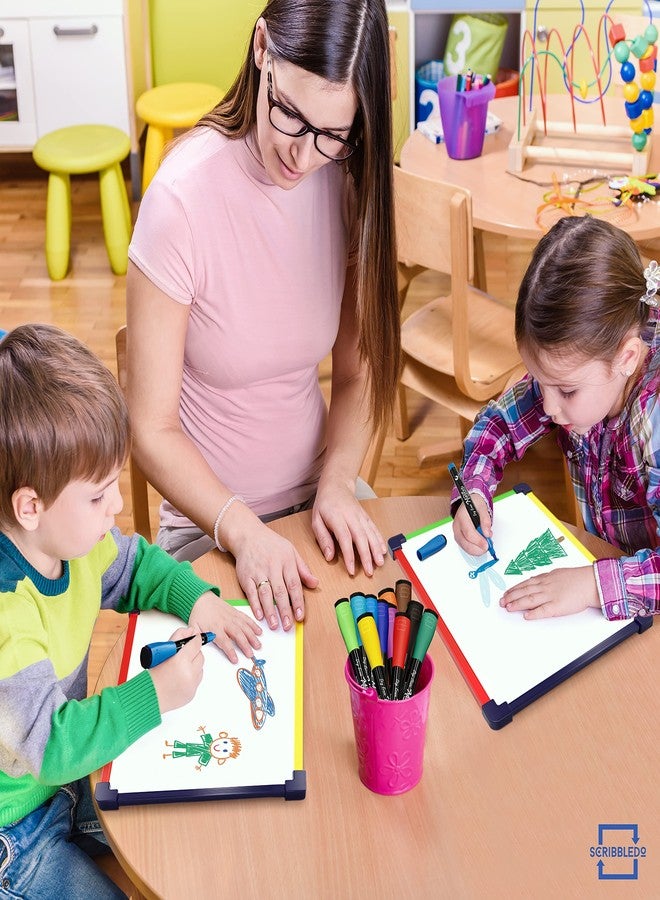 SCRIBBLEDO Colored Frame Magnetic Dry Erase White Board 9" X 12" WHITEBOARD for Kids Writing Learning & Drawing Art Educational Kids Toy - Image 2