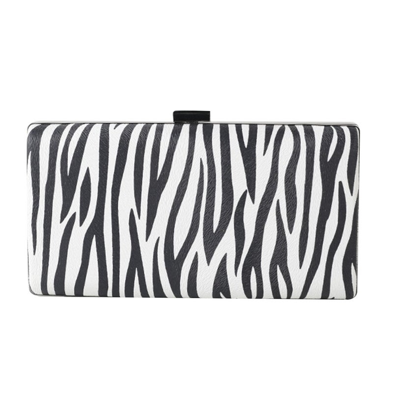 2 pcs Decorative Evening Bag Striped Lady Handbag Portable Cosmetics Storage Bag - Image 1