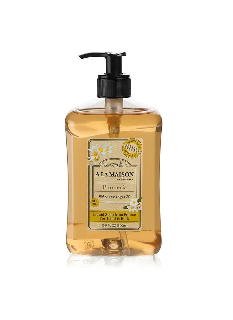A La Maison - A La Maison, Soap Liquid Plumeria, 16.9 Fl Oz - Image 1