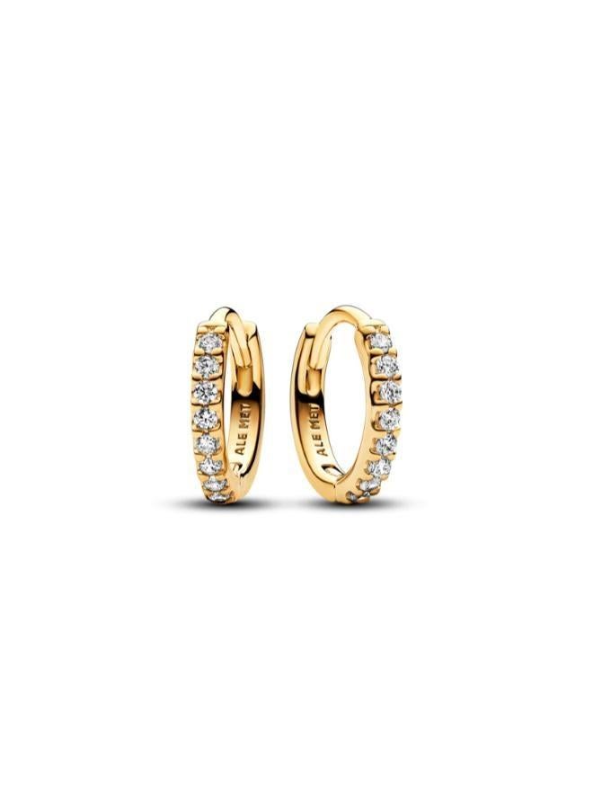 PANDORA Sparkling Huggie Hoop Earrings - Image 1