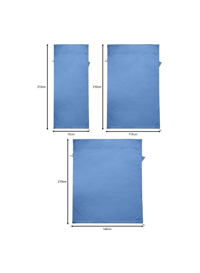 JZS Adult Sleep Sack & Travel Sheets - Travel Sleep Sack for Backpacking, Hotels & Hostels - Lightweight Single & Double Camping Sleeping Bag Liners - Comfortable Camping Sheets - Image 2