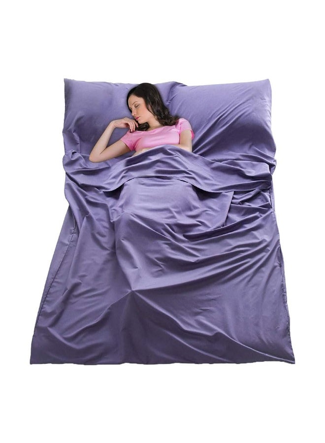 JZS Adult Sleep Sack & Travel Sheets - Travel Sleep Sack for Backpacking, Hotels & Hostels - Lightweight Single & Double Camping Sleeping Bag Liners - Comfortable Camping Sheets - Image 1