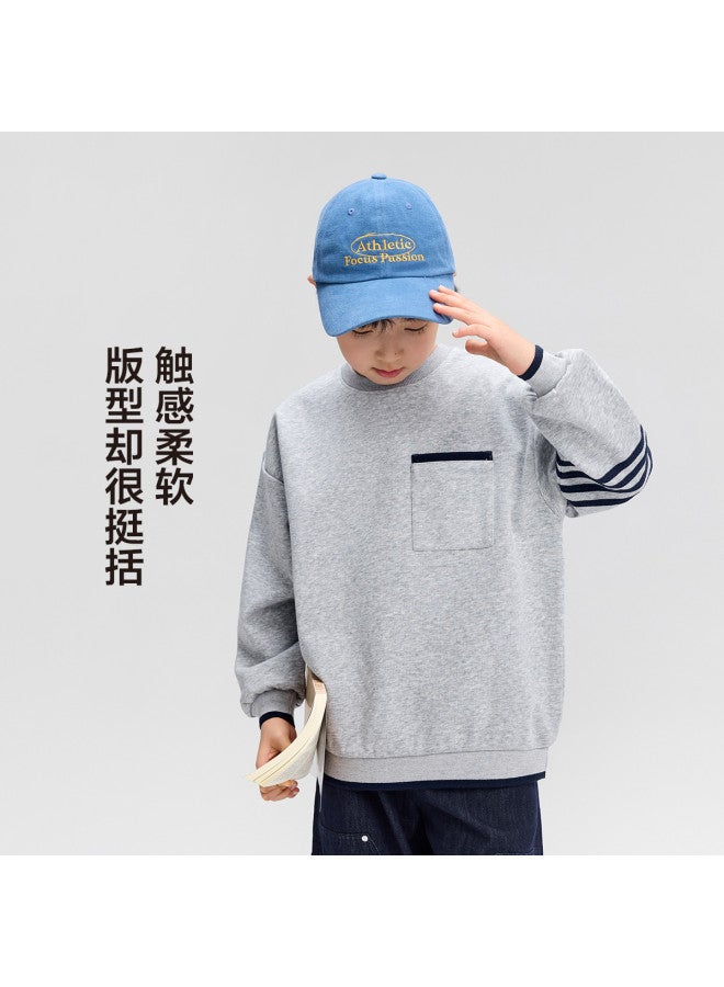 Boys' Hoodie Spring And Autumn Style Children's Round Neck Top Spring 2026 New Arrival Boy's Big Kids Stylish Children's Wear - Image 3