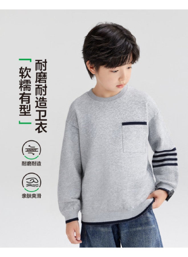 Boys' Hoodie Spring And Autumn Style Children's Round Neck Top Spring 2026 New Arrival Boy's Big Kids Stylish Children's Wear - Image 1