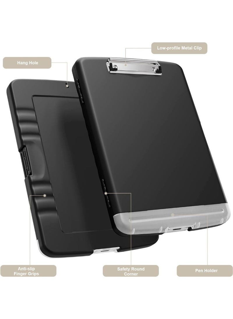 PTTIMFFM Portable Nursing Clipboard with Storage & Pen Case, Featuring Secure Clip and 2 Professional 0.5 mm Gel Pens for Hospitals, Offices, Classrooms & On-the-Go Field Use - Image 2