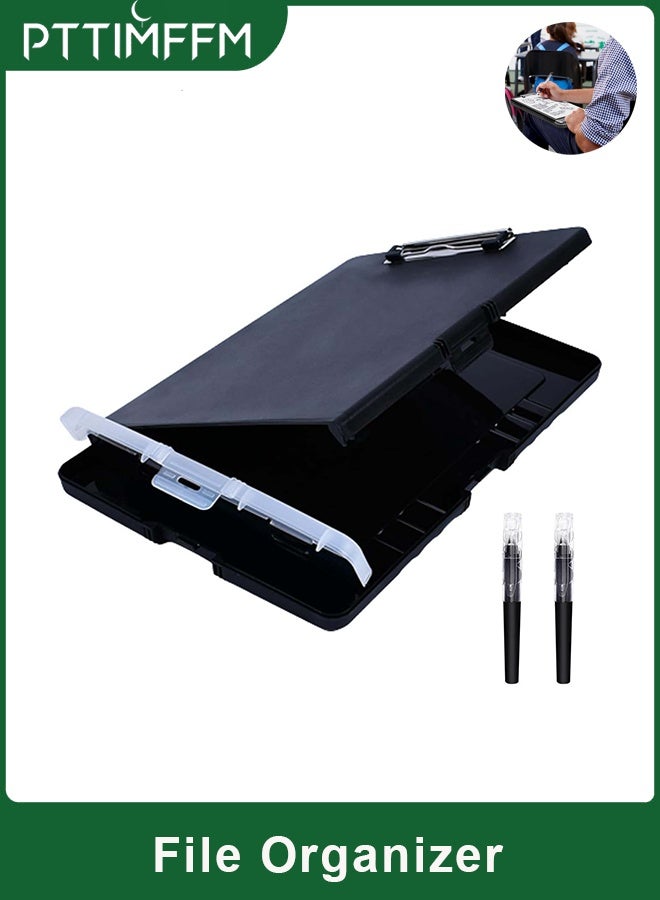 PTTIMFFM Portable Nursing Clipboard with Storage & Pen Case, Featuring Secure Clip and 2 Professional 0.5 mm Gel Pens for Hospitals, Offices, Classrooms & On-the-Go Field Use - Image 1