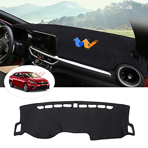 Autorder Dashboard Cover Mat for 2019-2023 2024 Kia Forte Accessories Dash Cover Flannel Dash Mat Sunshade Glare UV Rays Protector - Image 1