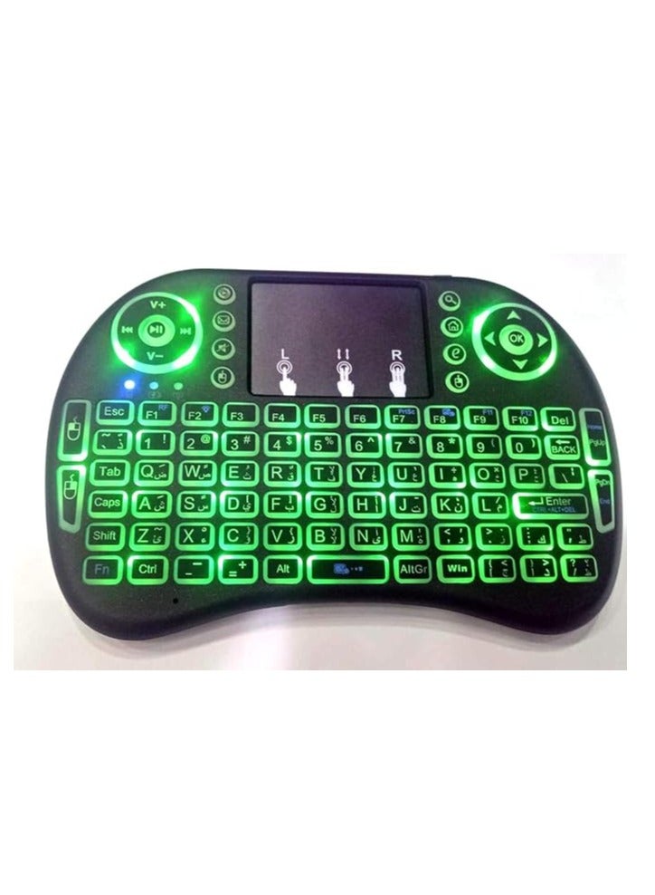 Generic Arabic/English Layout Mini 2.4G Wireless 92 Keys Backlit Keyboard With Touchpad For Android Tv Box/Ps3/Pc - Image 4