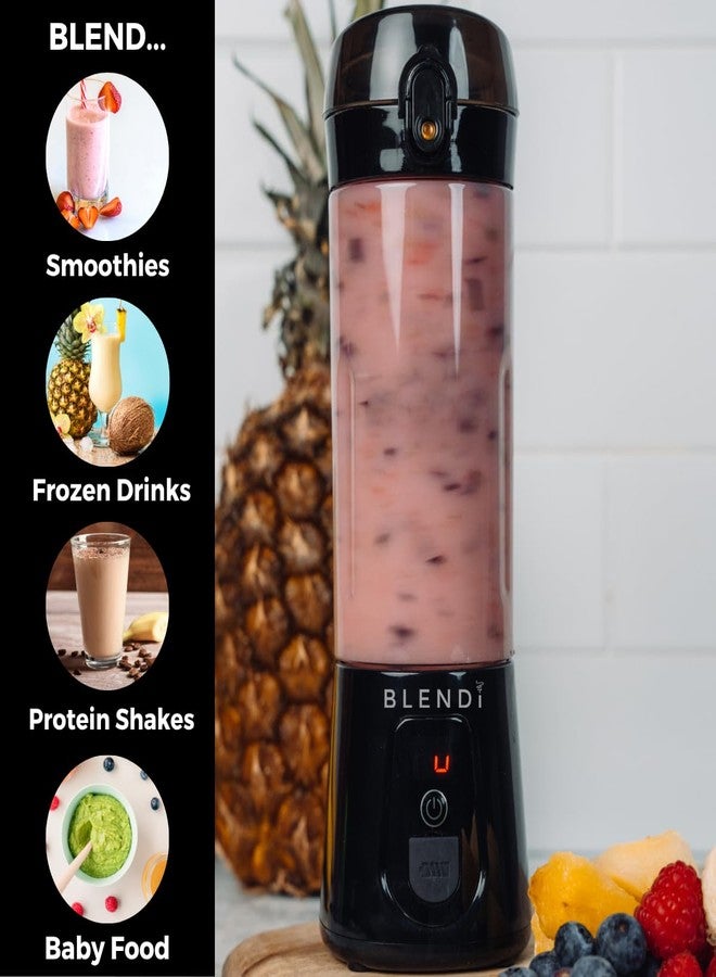 BLENDi Pro+ Portable Blender (17.5oz, Black) - Upgraded Ice Crushing 120W Motor, USB-C Rechargeable, Cordless Personal Blender Smoothies & Shakes - BPA-Free, ravel-Friendly (NEW) - Image 5
