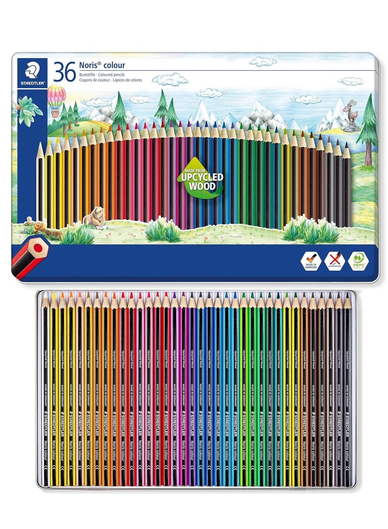 STAEDTLER 36-Piece Noris Colouring Pencils In Metal Box Multicolour - Image 1