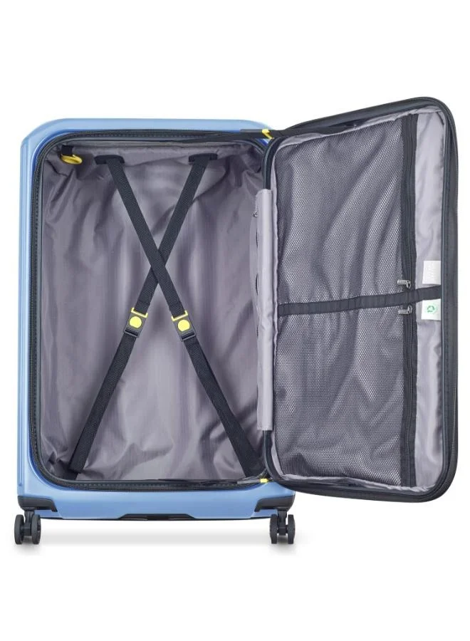 DELSEY Paris Securtime Zip 77 cm Top Opening 4-Wheel Expandable Suitcase - Lavender Blue