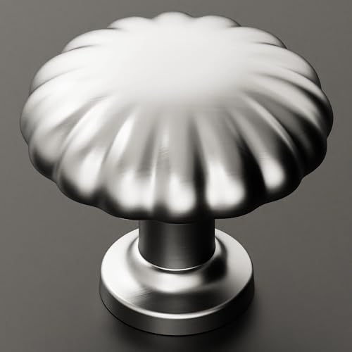 BEROSSA Brushed Nickel Cabinet Knobs Nickel Drawer Knobs 10 Pack 114 Inch 2510 Single Hole Cabinet Pulls for Kitchen Cabinets Drawers Bedroom Dresser Cupboard Bathroom Vanity - Image 1