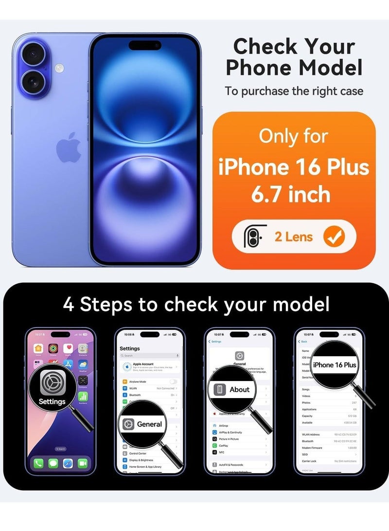 راكسوم جراب متوافق مع آيفون 16 بلس - غطاء سيليكون سائل ناعم مقاوم للصدمات مع بطانة من الألياف الدقيقة - حماية كاملة للجسم وحماية للكاميرا - 6.7 بوصة (أحمر، آيفون 16 بلس) - Image 2
