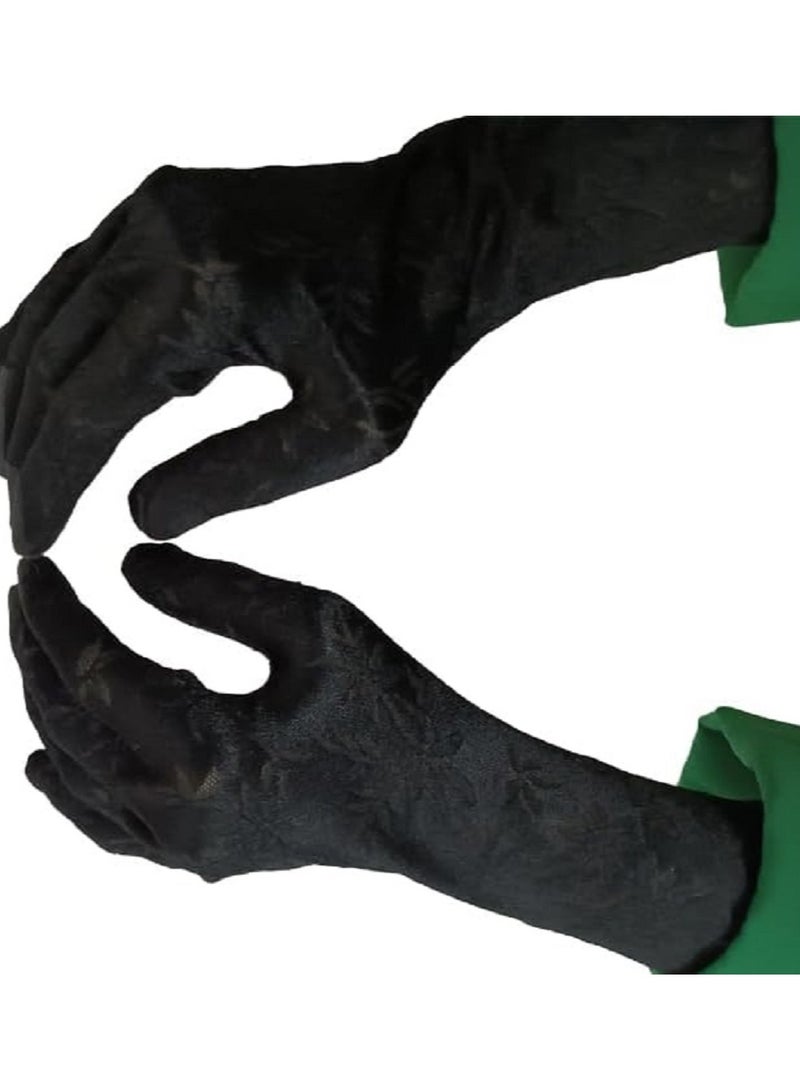 قفازات بأكمام للنساء والفتيات مع نقشة لطيفة ناعمة ومريحة قابلة للتمدد ستغطي ذراعيك وتناسب جميع ملابسك - Image 1