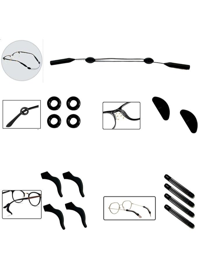 SYNSYB SYNSYB Ear Gripper Holders for Eyeglass Nose Pads Silicone Anti -Slip Glasses Eyeglasses Temple Tips Sleeve Retainer Extender for Eye Glasses Sunglasses of Adults - Image 2